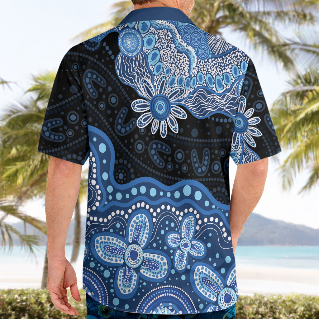 Prostate Cancer Month Aussie Indigenous Hawaiian Shirt Blue Ribbon Aboriginal Arts