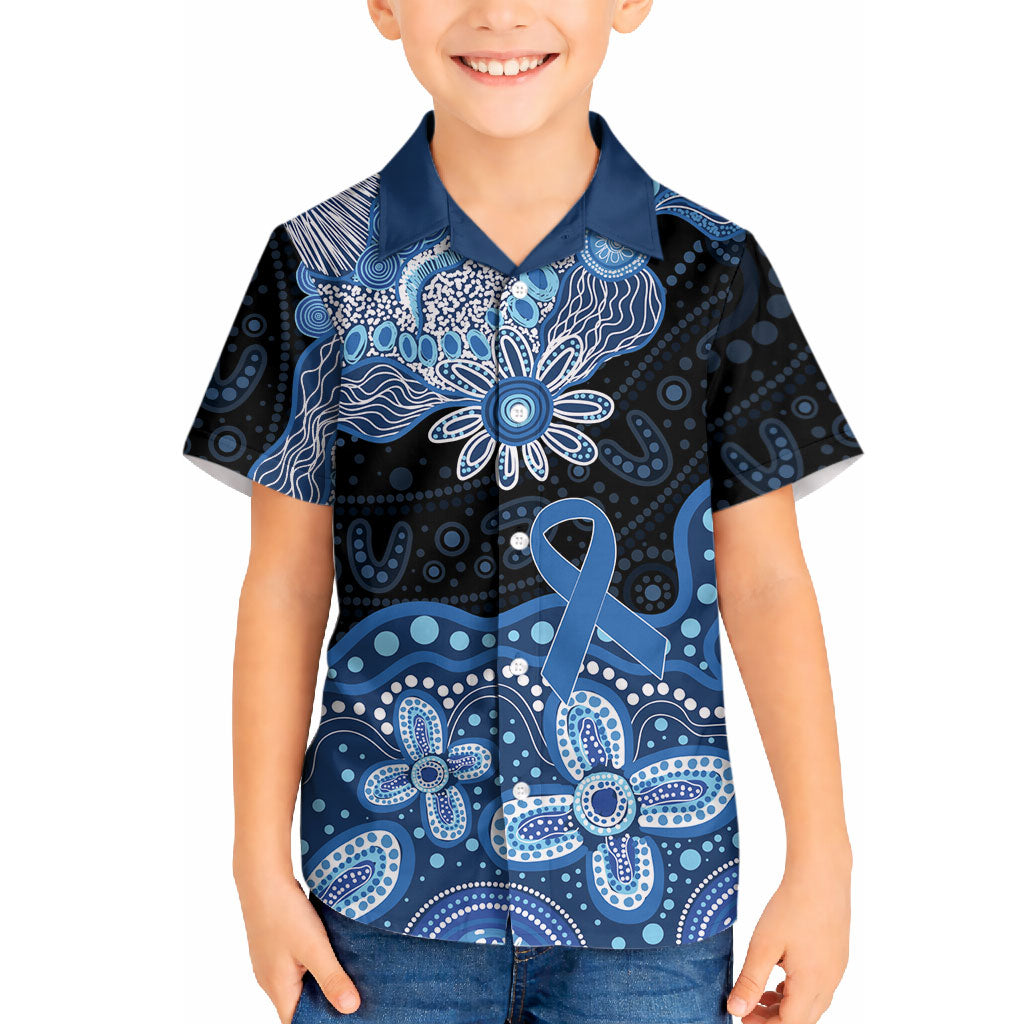 Prostate Cancer Month Aussie Indigenous Hawaiian Shirt Blue Ribbon Aboriginal Arts