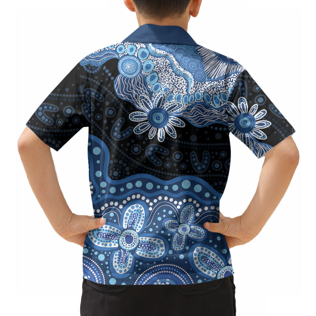 Prostate Cancer Month Aussie Indigenous Hawaiian Shirt Blue Ribbon Aboriginal Arts
