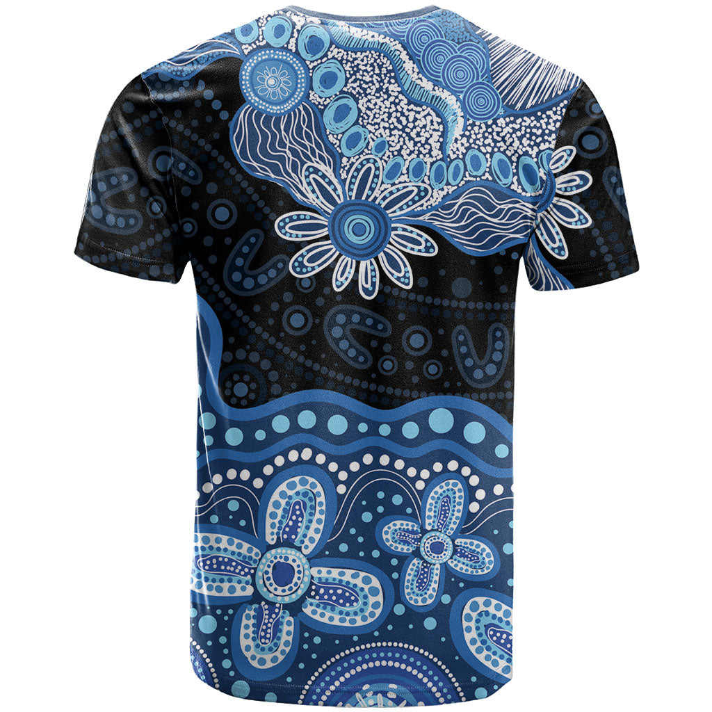 Prostate Cancer Month Aussie Indigenous T Shirt Blue Ribbon Aboriginal Arts