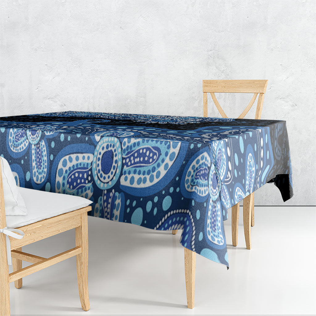 Prostate Cancer Month Aussie Indigenous Tablecloth Blue Ribbon Aboriginal Arts