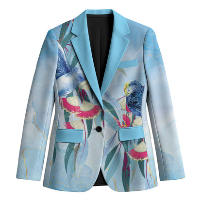 Australia Blue Budgie Marble Glaze Blazer Cancer Prevention