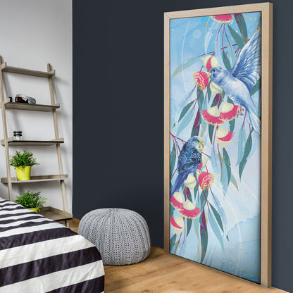 Australia Blue Budgie Marble Glaze Door Cover Cancer Prevention