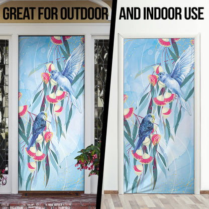 Australia Blue Budgie Marble Glaze Door Cover Cancer Prevention