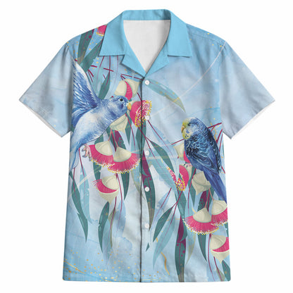 Australia Blue Budgie Marble Glaze Hawaiian Shirt Cancer Prevention