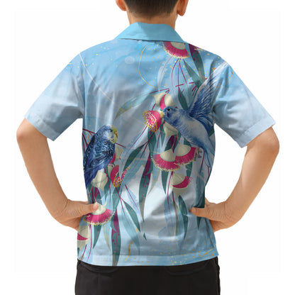 Australia Blue Budgie Marble Glaze Hawaiian Shirt Cancer Prevention
