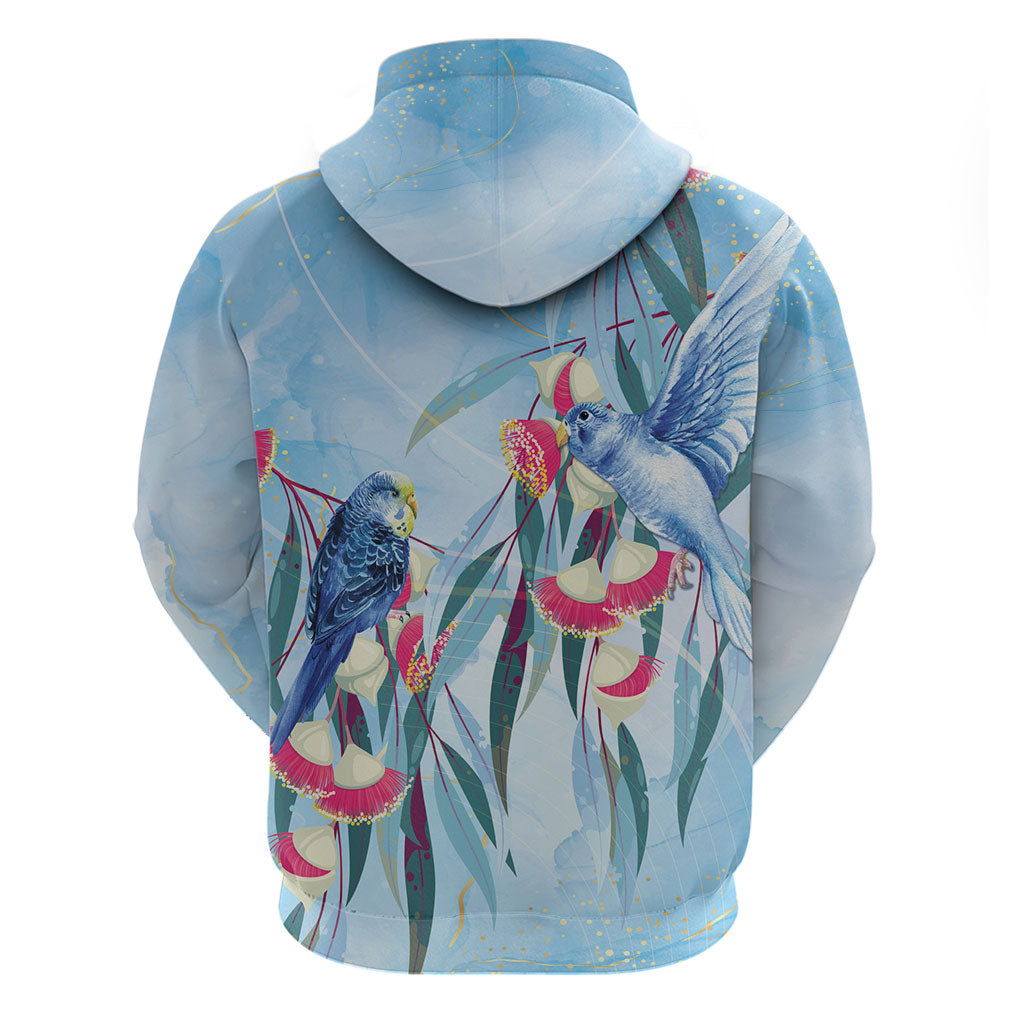 Australia Blue Budgie Marble Glaze Hoodie Cancer Prevention