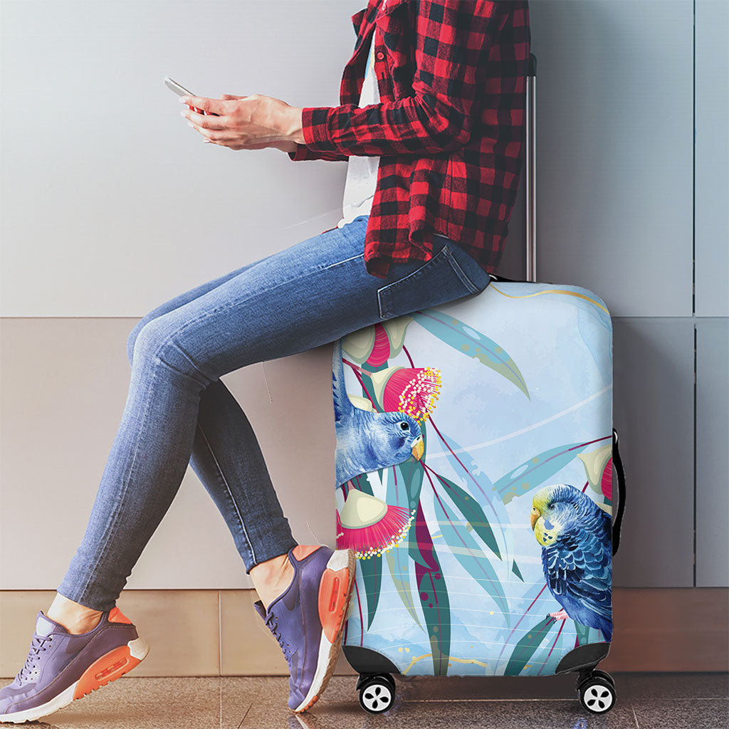 Australia Blue Budgie Marble Glaze Luggage Cover Cancer Prevention