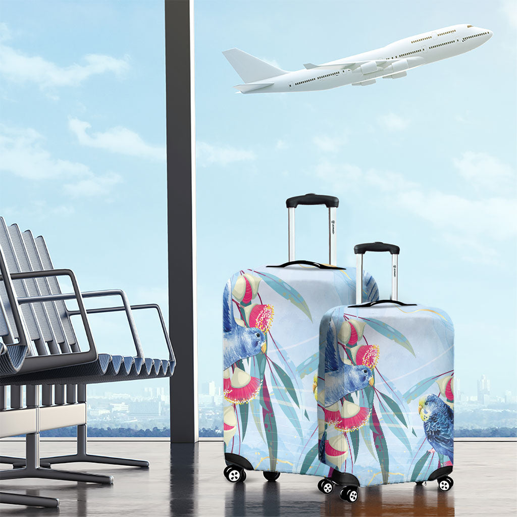 Australia Blue Budgie Marble Glaze Luggage Cover Cancer Prevention