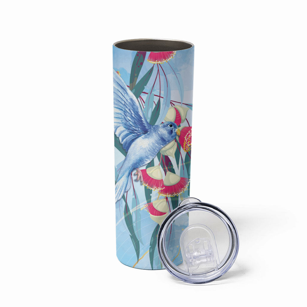 Australia Blue Budgie Marble Glaze Skinny Tumbler Cancer Prevention