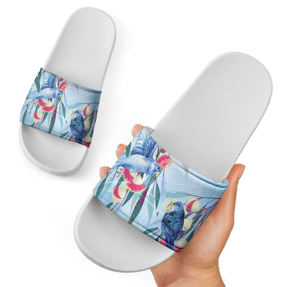 Australia Blue Budgie Marble Glaze Slide Sandals Cancer Prevention