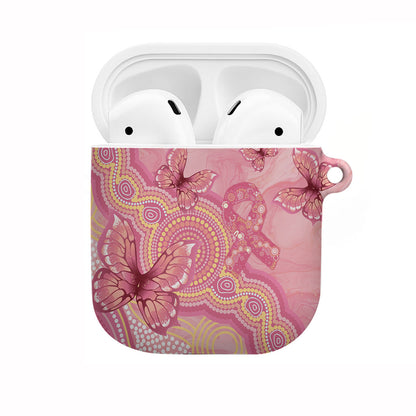 Dreamy Butterfly Collar Australia Breast Cancer Pink AirPods Case Indigenous Art