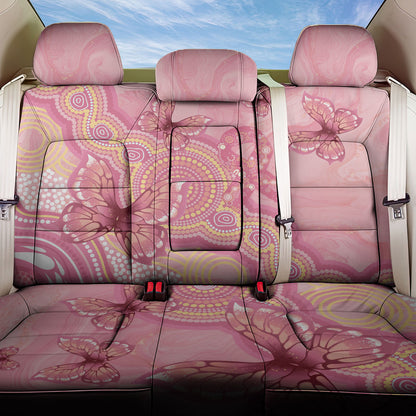 Dreamy Butterfly Collar Australia Breast Cancer Pink Back Car Seat Cover Indigenous Art