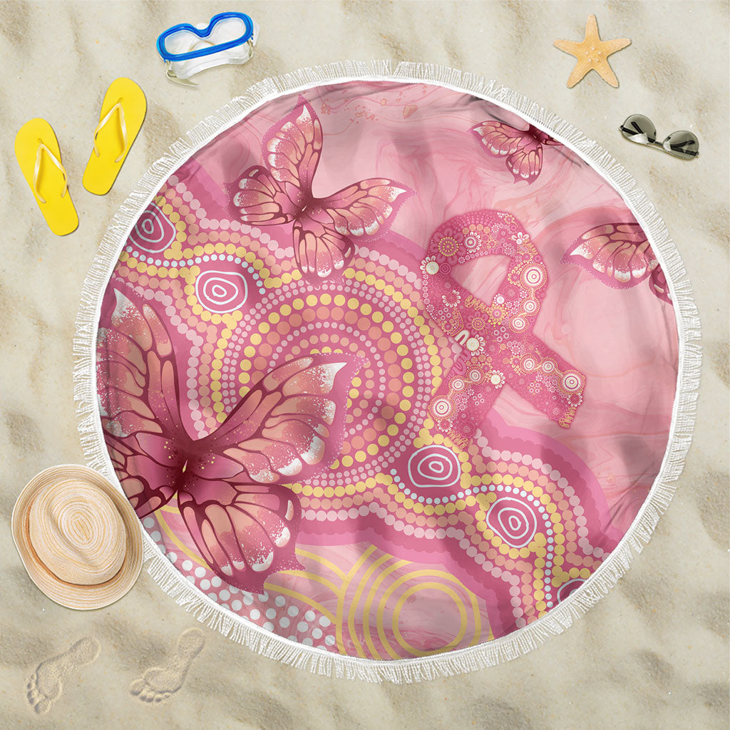 Dreamy Butterfly Collar Australia Breast Cancer Pink Beach Blanket Indigenous Art