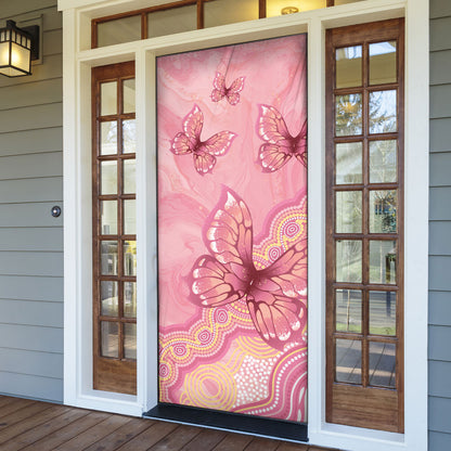 Dreamy Butterfly Collar Australia Breast Cancer Pink Door Cover Indigenous Art