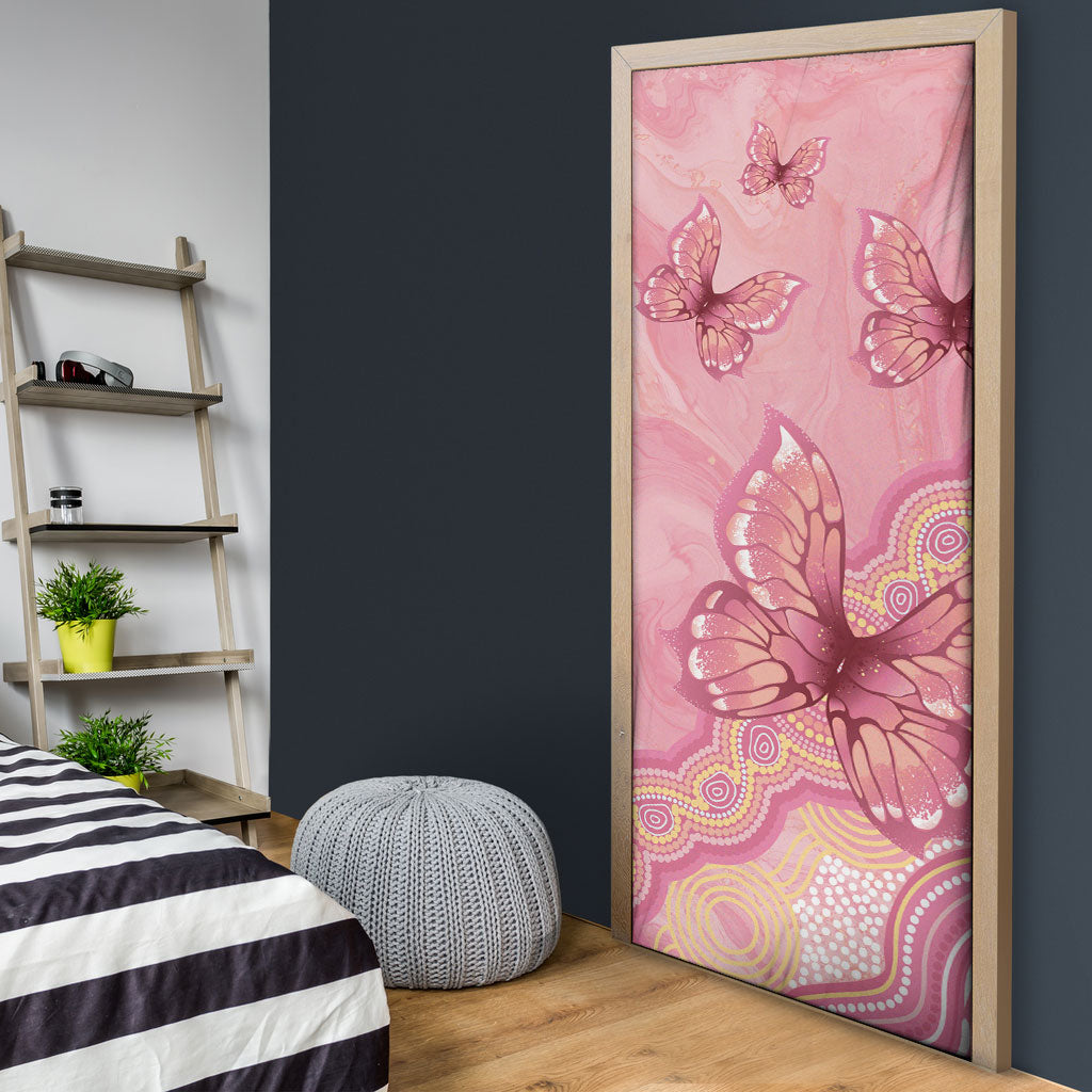 Dreamy Butterfly Collar Australia Breast Cancer Pink Door Cover Indigenous Art