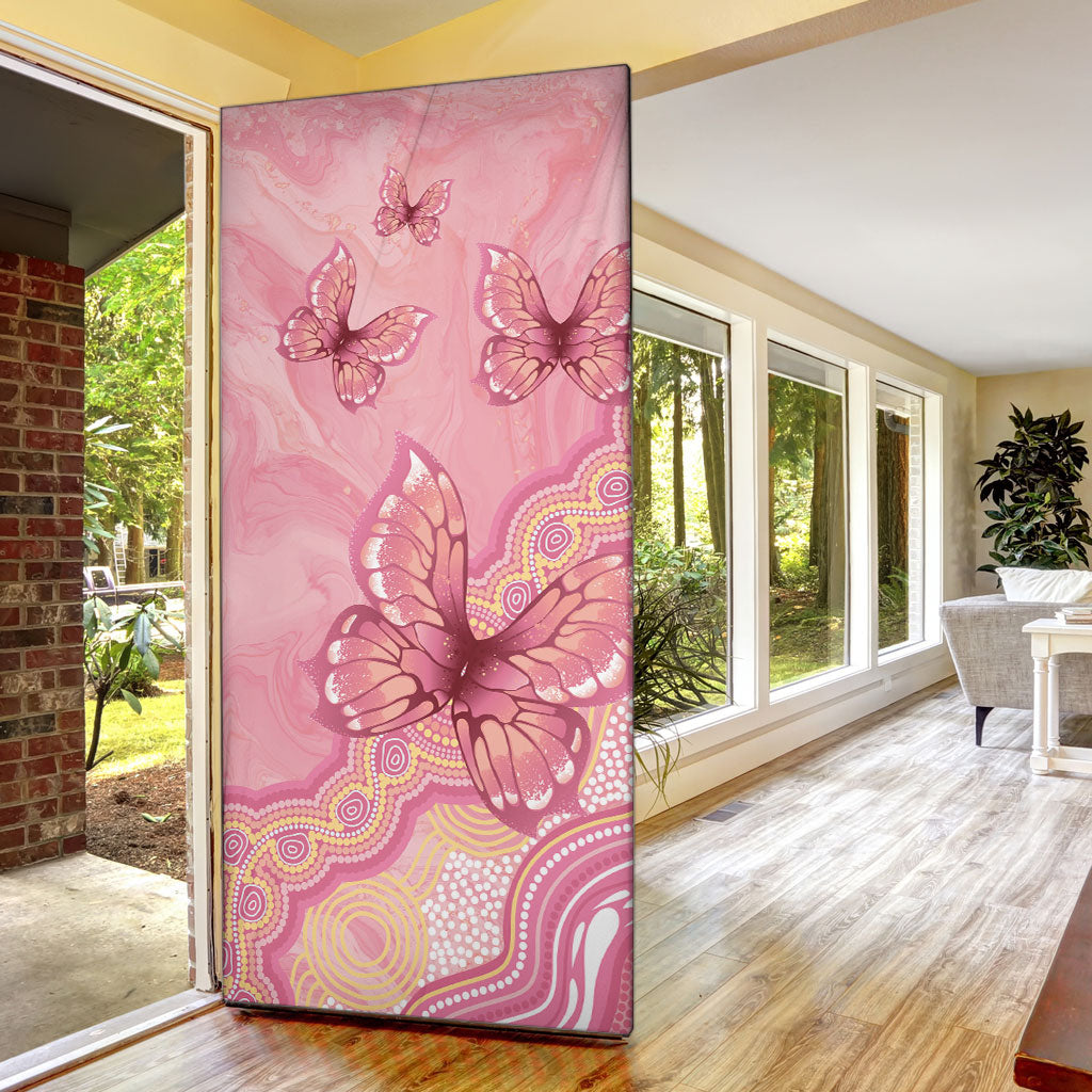 Dreamy Butterfly Collar Australia Breast Cancer Pink Door Cover Indigenous Art
