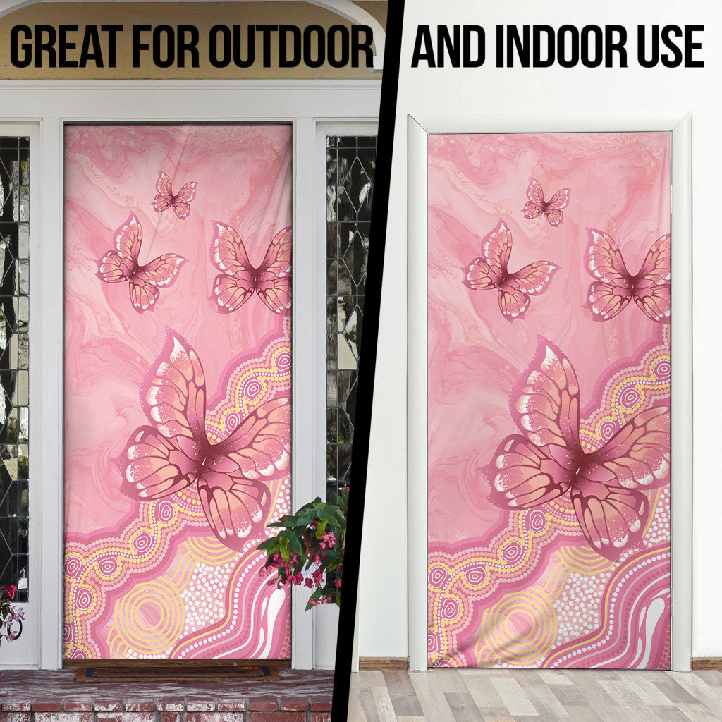Dreamy Butterfly Collar Australia Breast Cancer Pink Door Cover Indigenous Art