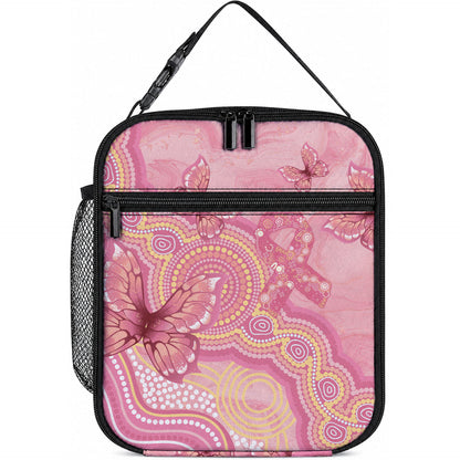 Dreamy Butterfly Collar Australia Breast Cancer Pink Lunch Bag Indigenous Art