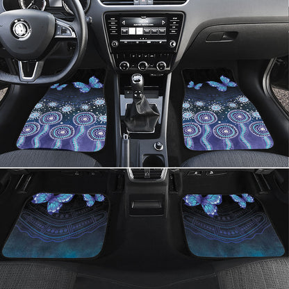 Dreamy Butterfly Collar Australia Purple Teal Hopeful Sky Car Mats Indigenous Aboriginal Art