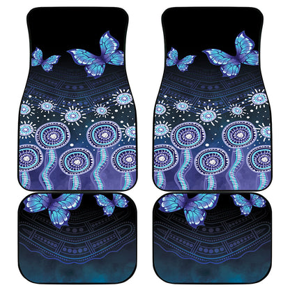 Dreamy Butterfly Collar Australia Purple Teal Hopeful Sky Car Mats Indigenous Aboriginal Art