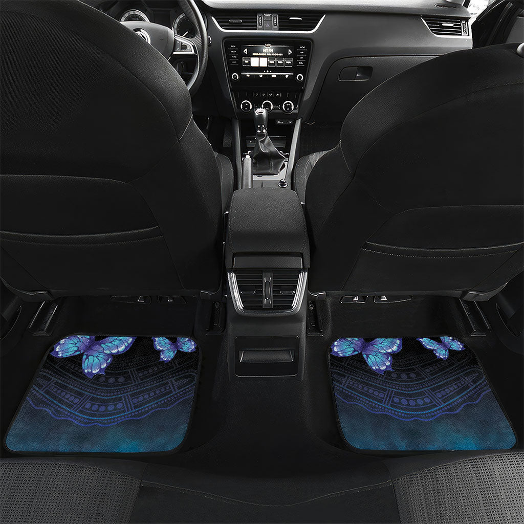 Dreamy Butterfly Collar Australia Purple Teal Hopeful Sky Car Mats Indigenous Aboriginal Art