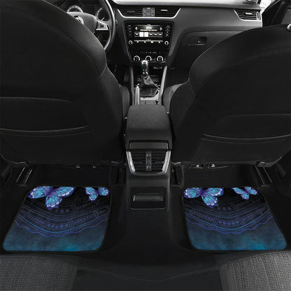 Dreamy Butterfly Collar Australia Purple Teal Hopeful Sky Car Mats Indigenous Aboriginal Art