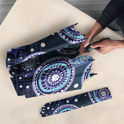 Dreamy Butterfly Collar Australia Purple Teal Hopeful Sky Umbrella Indigenous Aboriginal Art