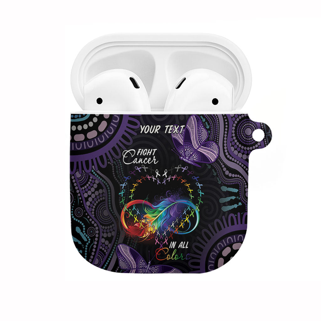 Australia Aboriginal Dot Arts Personalized AirPods Case Fight Cancer In All Colors