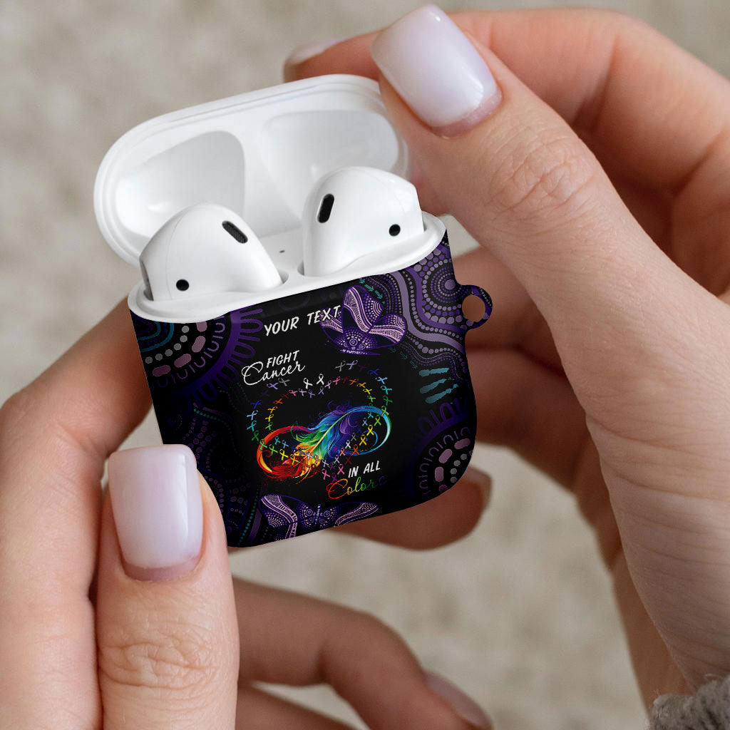 Australia Aboriginal Dot Arts Personalized AirPods Case Fight Cancer In All Colors