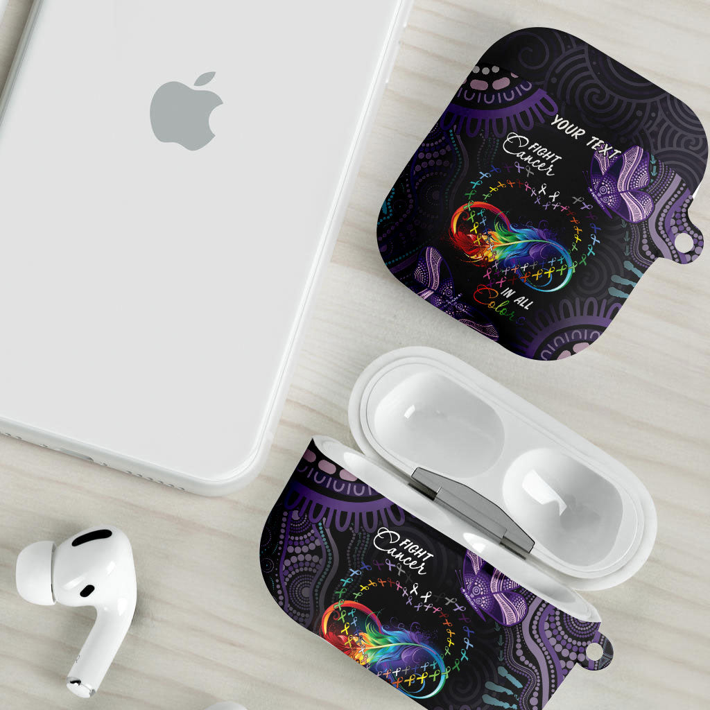 Australia Aboriginal Dot Arts Personalized AirPods Case Fight Cancer In All Colors