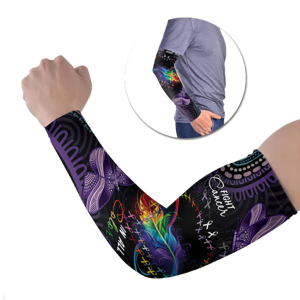 Australia Aboriginal Dot Arts Personalized Arm Sleeves Fight Cancer In All Colors