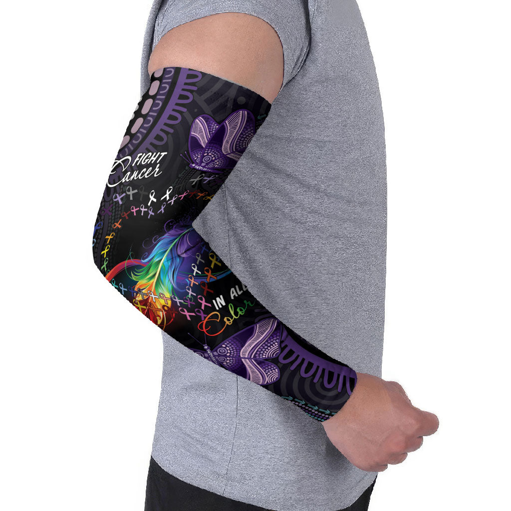 Australia Aboriginal Dot Arts Personalized Arm Sleeves Fight Cancer In All Colors