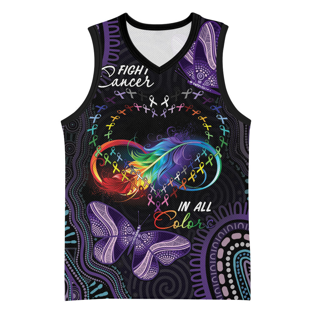 Australia Aboriginal Dot Arts Personalized Basketball Jersey Fight Cancer In All Colors