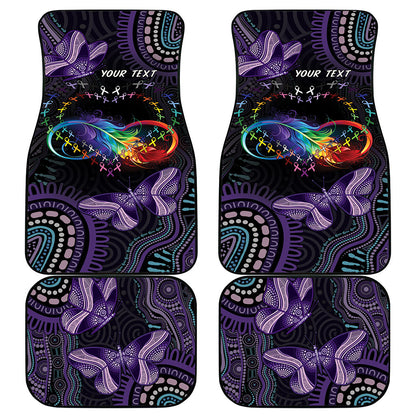 Australia Aboriginal Dot Arts Personalized Car Mats Fight Cancer In All Colors