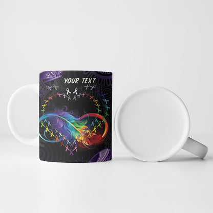 Australia Aboriginal Dot Arts Personalized Ceramic Mug Fight Cancer In All Colors