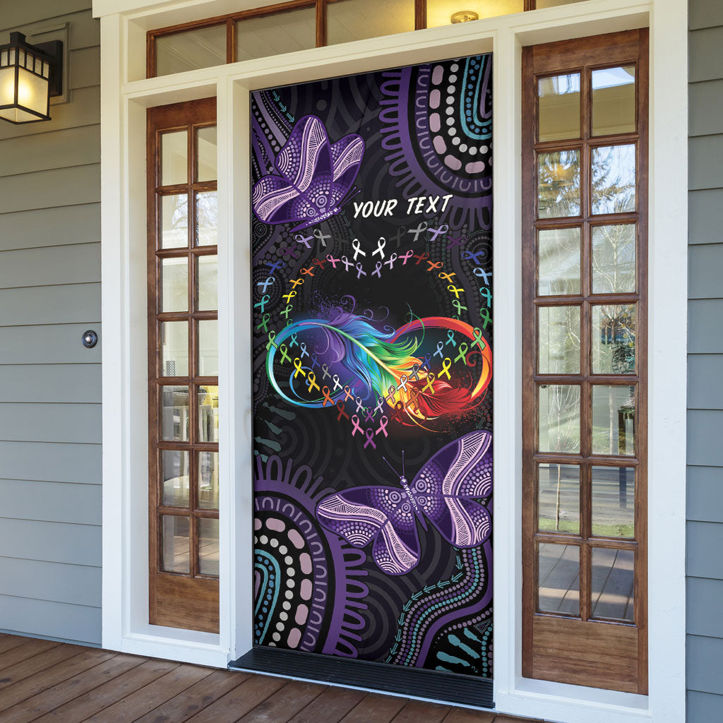 Australia Aboriginal Dot Arts Personalized Door Cover Fight Cancer In All Colors
