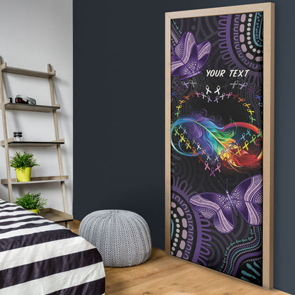 Australia Aboriginal Dot Arts Personalized Door Cover Fight Cancer In All Colors
