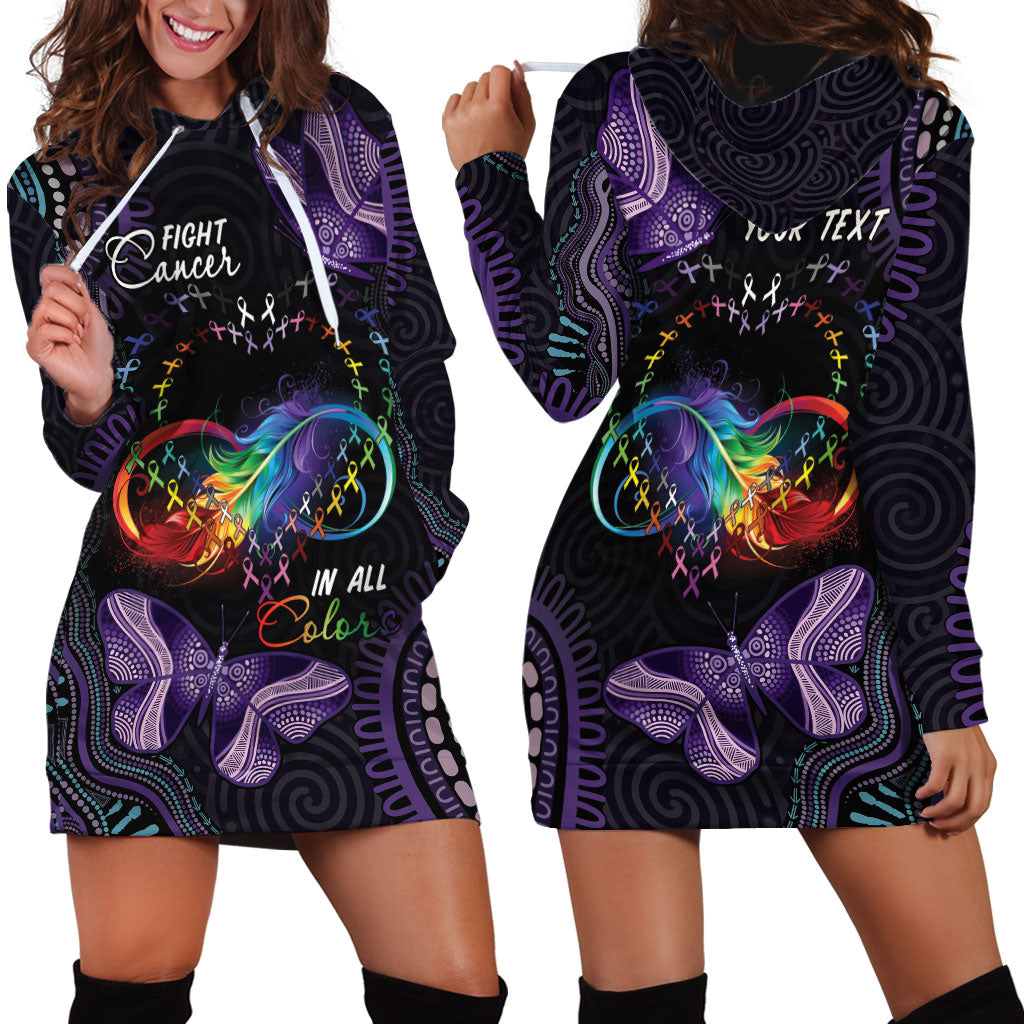 Australia Aboriginal Dot Arts Personalized Hoodie Dress Fight Cancer In All Colors