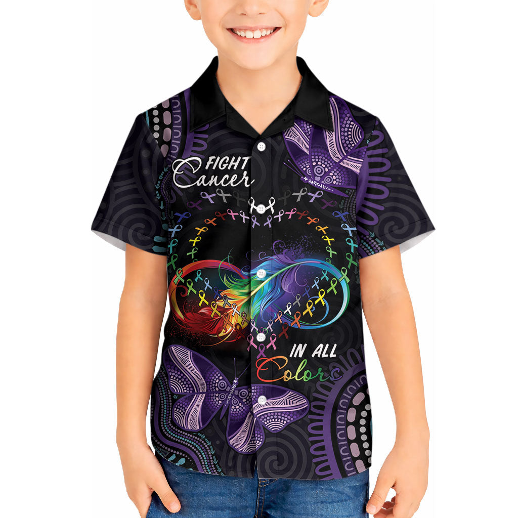 Australia Aboriginal Dot Arts Personalized Kid Hawaiian Shirt Fight Cancer In All Colors