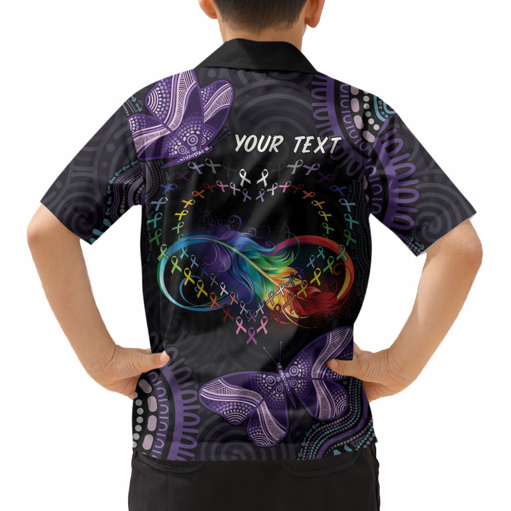 Australia Aboriginal Dot Arts Personalized Kid Hawaiian Shirt Fight Cancer In All Colors