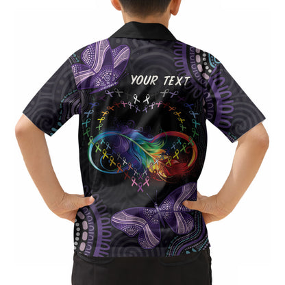 Australia Aboriginal Dot Arts Personalized Kid Hawaiian Shirt Fight Cancer In All Colors