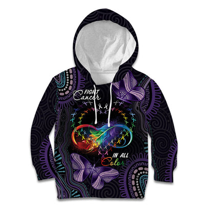 Australia Aboriginal Dot Arts Personalized Kid Hoodie Fight Cancer In All Colors