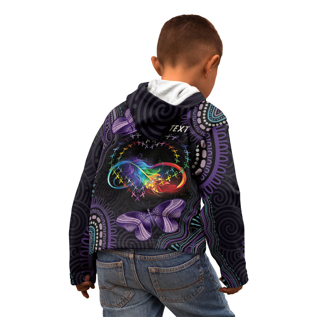 Australia Aboriginal Dot Arts Personalized Kid Hoodie Fight Cancer In All Colors