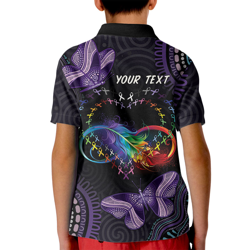 Australia Aboriginal Dot Arts Personalized Kid Polo Shirt Fight Cancer In All Colors