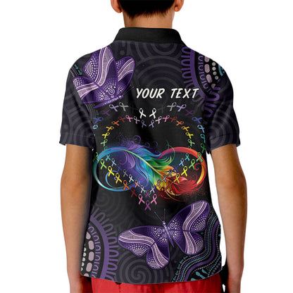 Australia Aboriginal Dot Arts Personalized Kid Polo Shirt Fight Cancer In All Colors