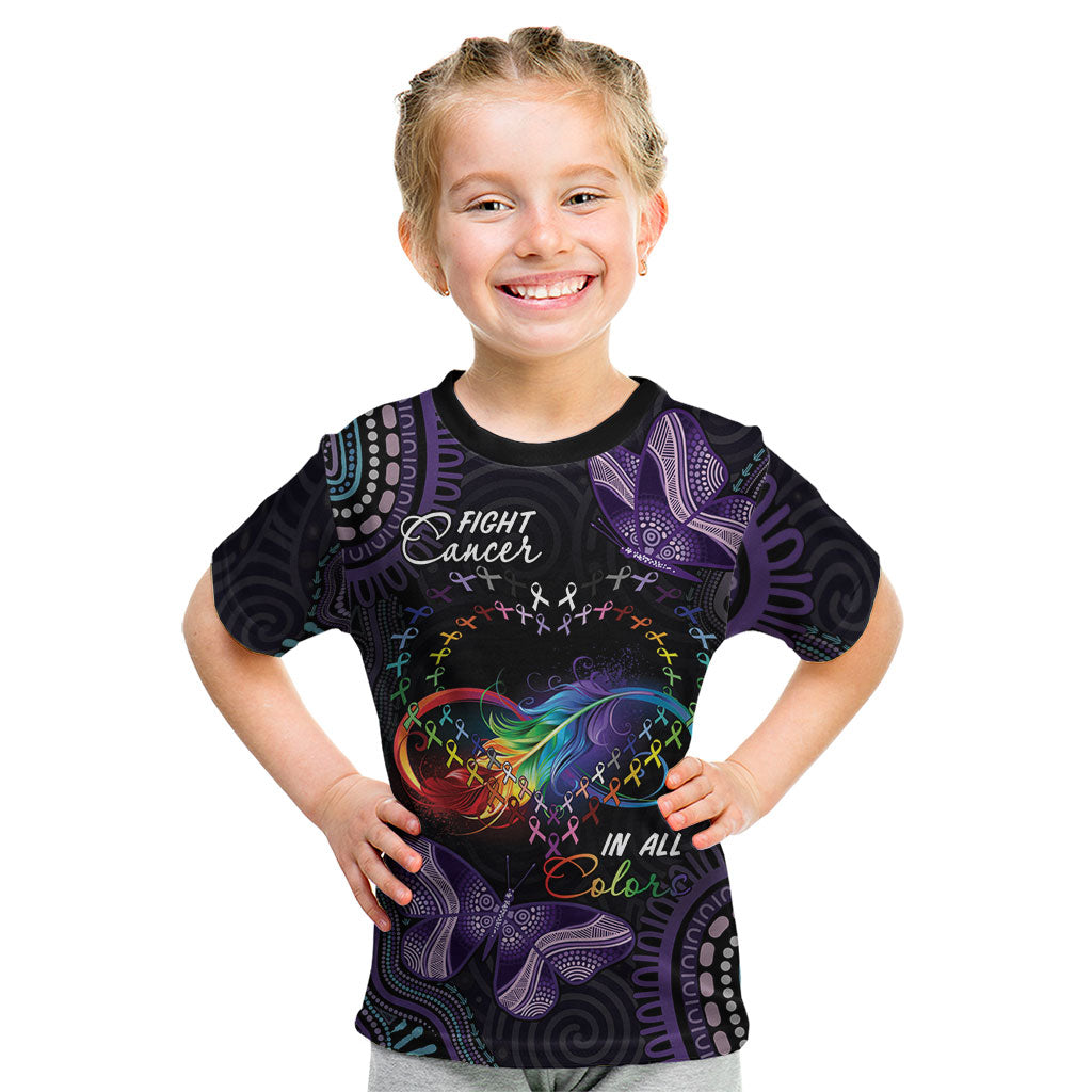 Australia Aboriginal Dot Arts Personalized Kid T Shirt Fight Cancer In All Colors