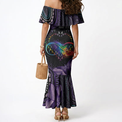 Australia Aboriginal Dot Arts Personalized Mermaid Dress Fight Cancer In All Colors
