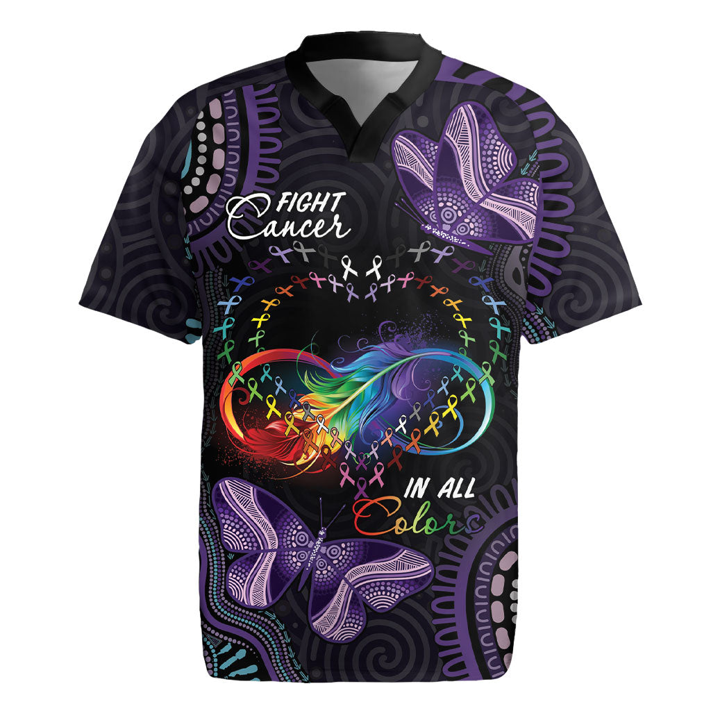 Australia Aboriginal Dot Arts Personalized Rugby Jersey Fight Cancer In All Colors