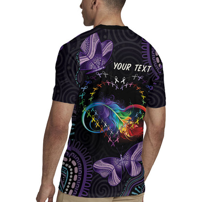 Australia Aboriginal Dot Arts Personalized Rugby Jersey Fight Cancer In All Colors